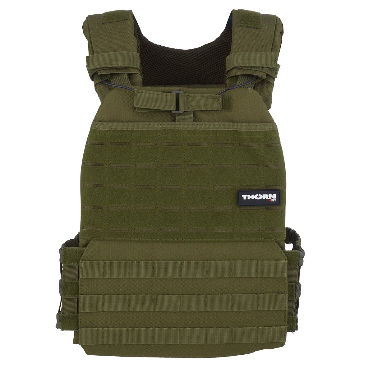 Tactical_green_02_53694504-1a48-4215-9403-c9f0be40106e.jpg vektvest fra Thorn Fit til kondisjonstrening og styrketrening