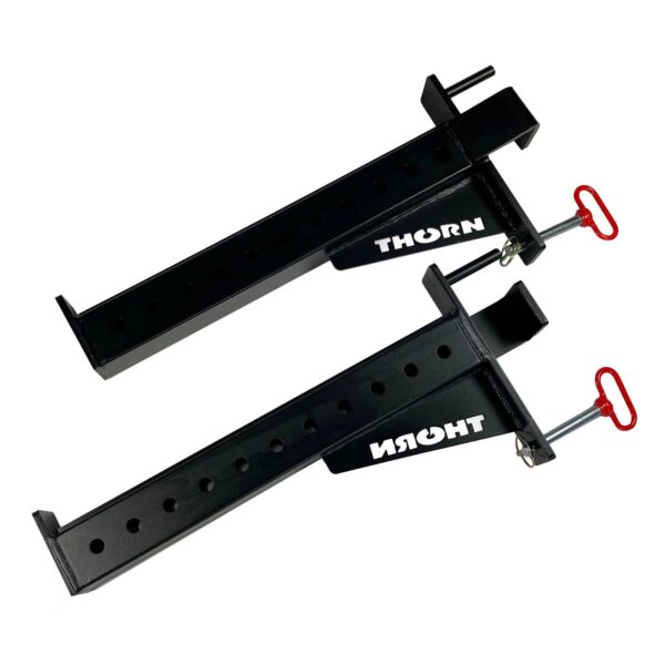 Safety arms for veggmontert rigg